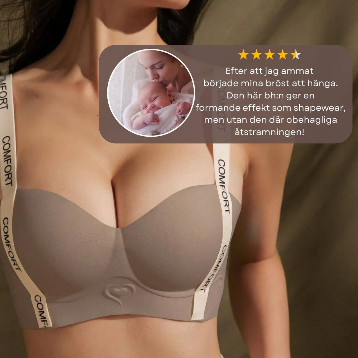 ComfortLift+ – Trådlös Push-Up Komfort-BH (1+1 GRATIS)