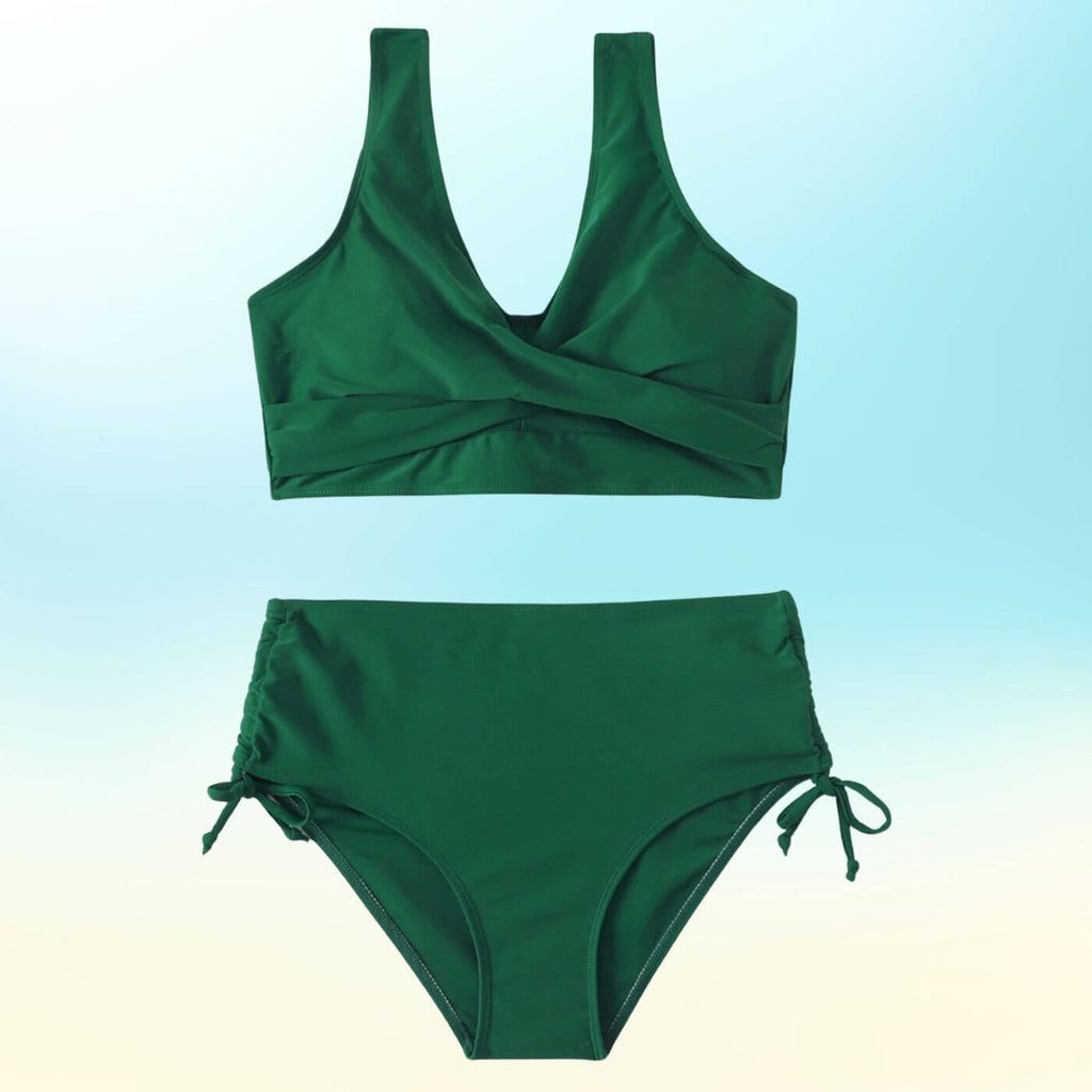 Elin – Sportig Sommarbikini med Dragsko