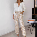 Hanna™ - Stilrent Blus & Byx Set i 2 Delar