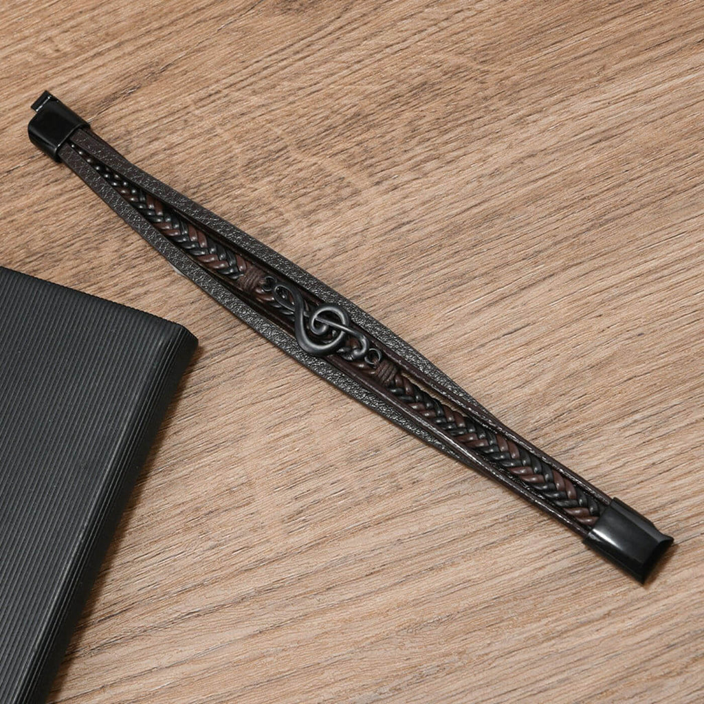 Lunero™ – Läderarmband med Musiksymbol för Musikälskare