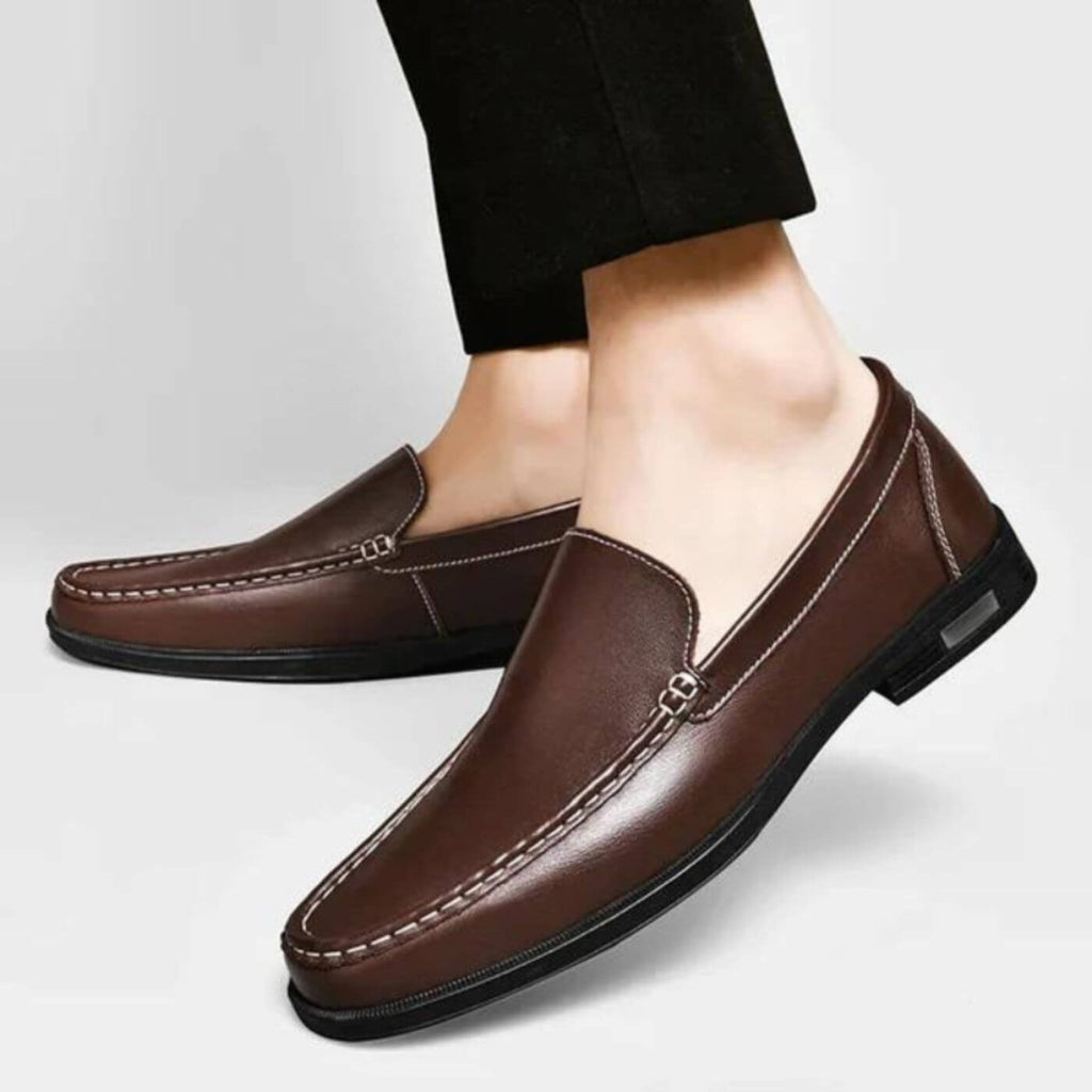 Nino – Lyxiga Ortopediska Loafers i Läder