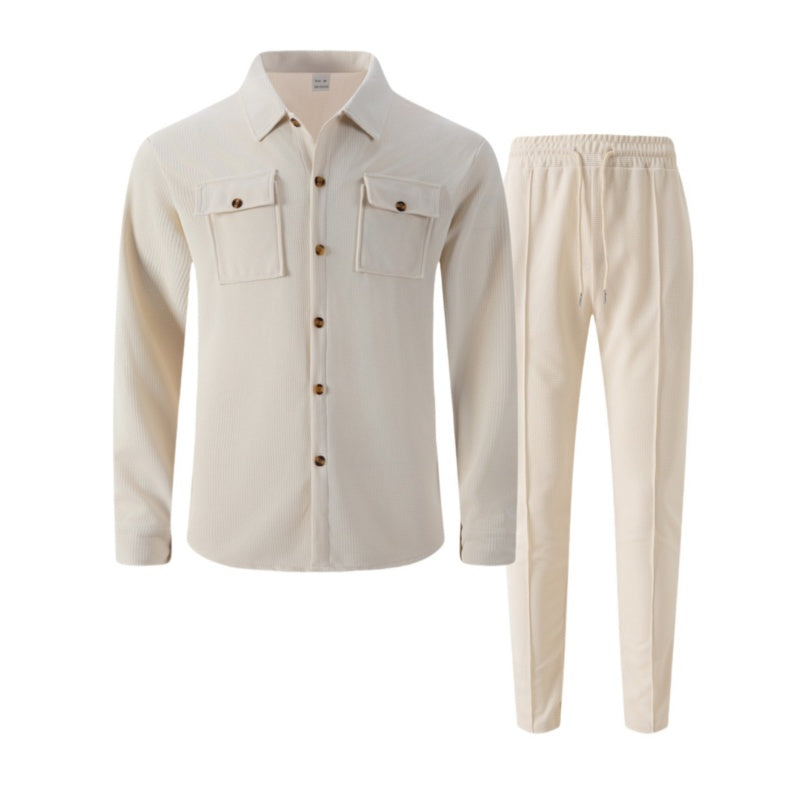 🔥 50 % RABATT! ⏰ byDiaan | Herrset JIm med knäppjacka + byxor i nätmaterial – Lätt oversize, andningsbart tyg & elegant avslappnad stil 👕👖